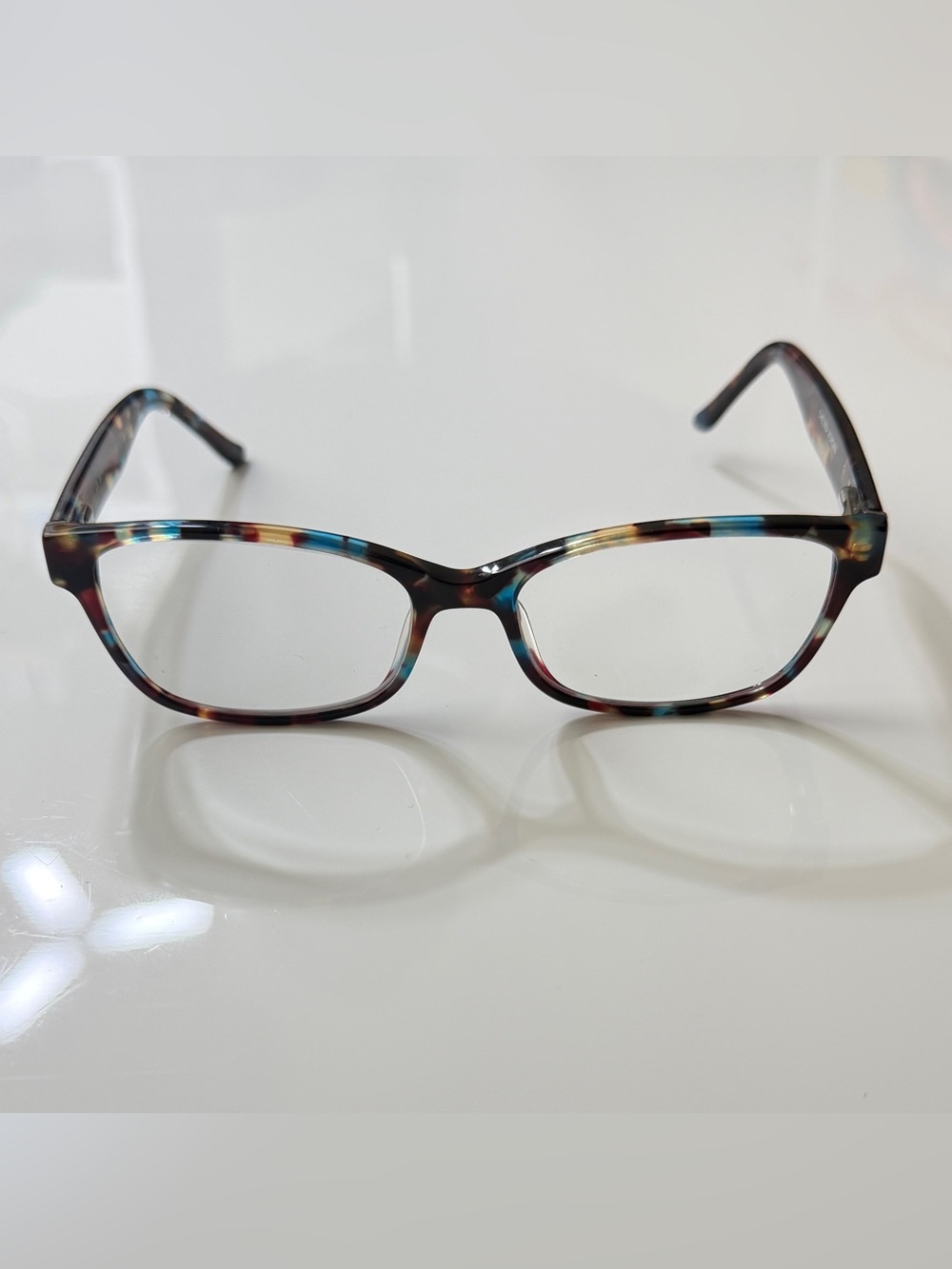 Chelsea Morgan CM 202111 Eyeglass Frames Full Rim Brown Blue Tortoise 53-16-135